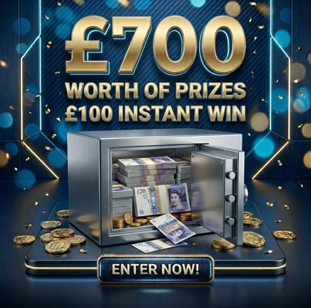 £100 instant win, £700, Instant win, competition, prize draw, prize, draw